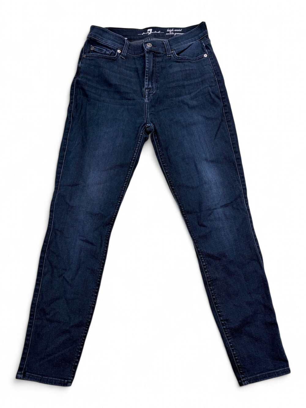 7 For All Mankind High Rise Skinny Jeans Dark Wash Size 28